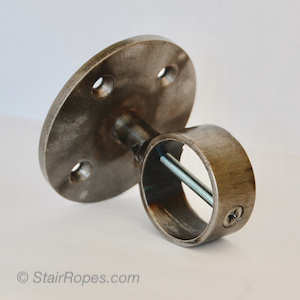 wrought iron fitting with brushed steel finish