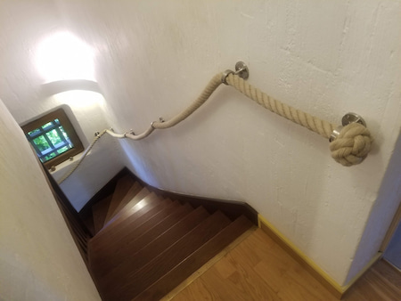 hemp rope with stainless steel mirror fittings