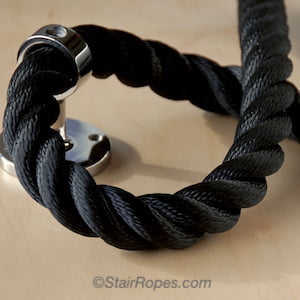 24mm Black Polyester Rope