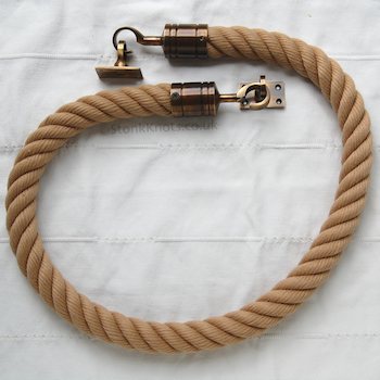 Barrier Rope in POSH with antique brass fittings