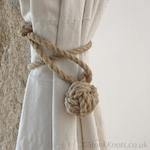 monkey first rope curtain tie-back in hemp