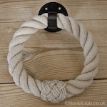 rope towel ring in POSH with hemp turks head whipping