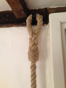 Stair rope in situ