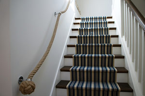 Stair rope in situ