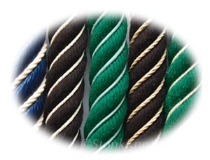 Wound ropes in colours for stair ropes,bannister rope and rope handrails