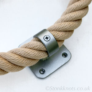 32mm buff POSH rope with gunmetal finish wrought iron fitting
