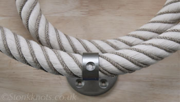 cotton wound with hemp stair rope with satin chrome fitting