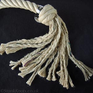 stair ropes- Matthew Walker tassle knot in hemp stair rope